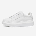 Genuine Leather Women Platform Sneakers Autumn Fashion Sports Little White Shoes Platform Flats Casual Lace Up Woman Comfort Walking Sneakers Stevvex