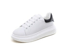 Genuine Leather Women Platform Sneakers Autumn Fashion Sports Little White Shoes Platform Flats Casual Lace Up Woman Comfort Walking Sneakers Stevvex