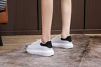 Genuine Leather Women Platform Sneakers Autumn Fashion Sports Little White Shoes Platform Flats Casual Lace Up Woman Comfort Walking Sneakers Stevvex