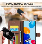 Genuine Premium Leather Detachable Magnetic Flip Cover with Card Holders Horizontal Case For Redmi Note 11 Pro 5G Case On Redmi Note 11 11S 10S 10 10C 9S 9 9T 8T 8 7 Case For Xiaomi Redmi Note11 Pro 5G Case