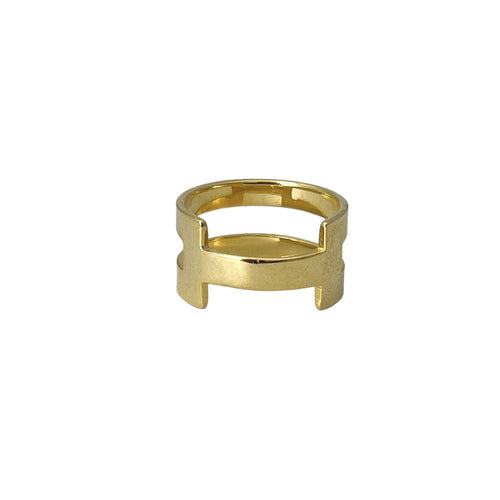 Geo Stripe Bombshell Ring Recycled Bullet Minimalist Handmade 3 Sizes BandsCo Straps