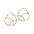 Geometric 24K Gold Plated Hoop Earrings 3cm Sterling Silver Plated Handmade BandsCo Straps