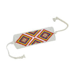Geometric Beaded Cuff Bracelet Handmade Hmong Tribal Boho Glass Beads BandsCo Straps