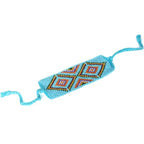 Geometric Beaded Cuff Bracelet Handmade Hmong Tribal Boho Glass Beads BandsCo Straps