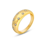 Geometric Brilliance Ring Minimalist High-Shine Bands for Stacking & Styling (MAC272)