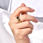 Geometric Brilliance Ring Minimalist High-Shine Bands for Stacking & Styling (MAC272)