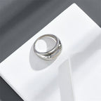 Geometric Brilliance Ring Minimalist High-Shine Bands for Stacking & Styling (MAC272)