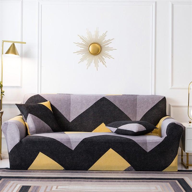 Geometric Sofa Covers Stretch Plaid Sofa Slipcovers for Living Room Elastic Sofa Cover Couch Armchair Cover Towel 1 2 3 4 Seater Slipcover For Sofas Loveseat Armchair Living Room Universal Furniture Stevvex
