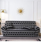 Geometric Sofa Covers Stretch Plaid Sofa Slipcovers for Living Room Elastic Sofa Cover Couch Armchair Cover Towel 1 2 3 4 Seater Slipcover For Sofas Loveseat Armchair Living Room Universal Furniture Stevvex