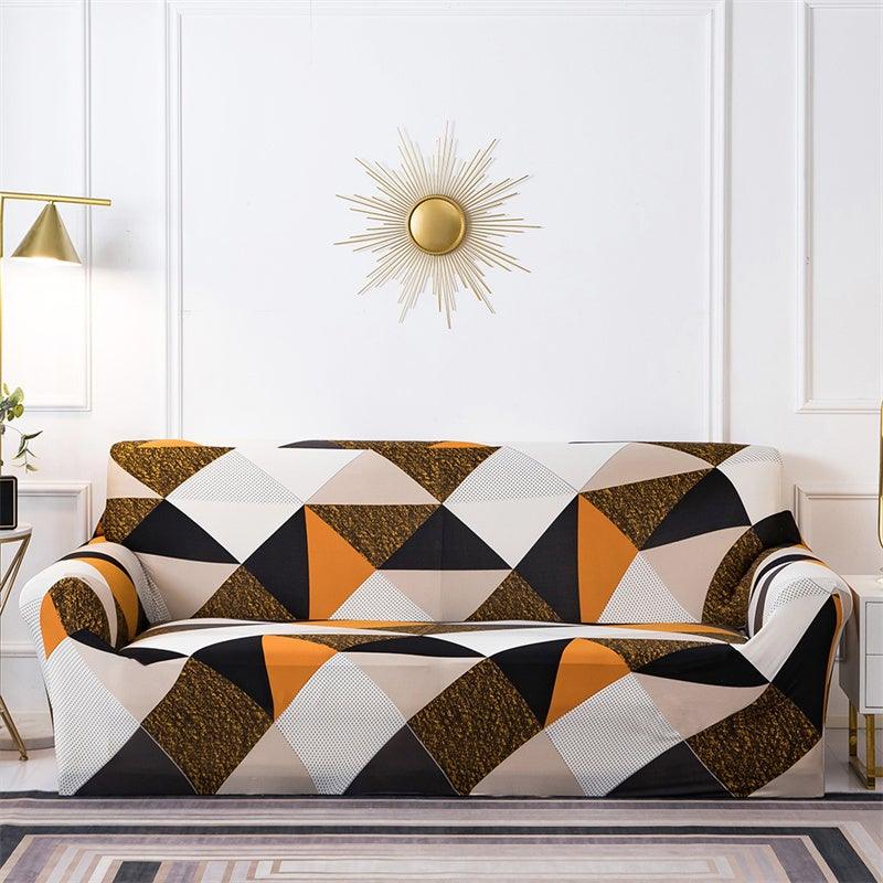 Geometric Sofa Covers Stretch Plaid Sofa Slipcovers for Living Room Elastic Sofa Cover Couch Armchair Cover Towel 1 2 3 4 Seater Slipcover For Sofas Loveseat Armchair Living Room Universal Furniture Stevvex