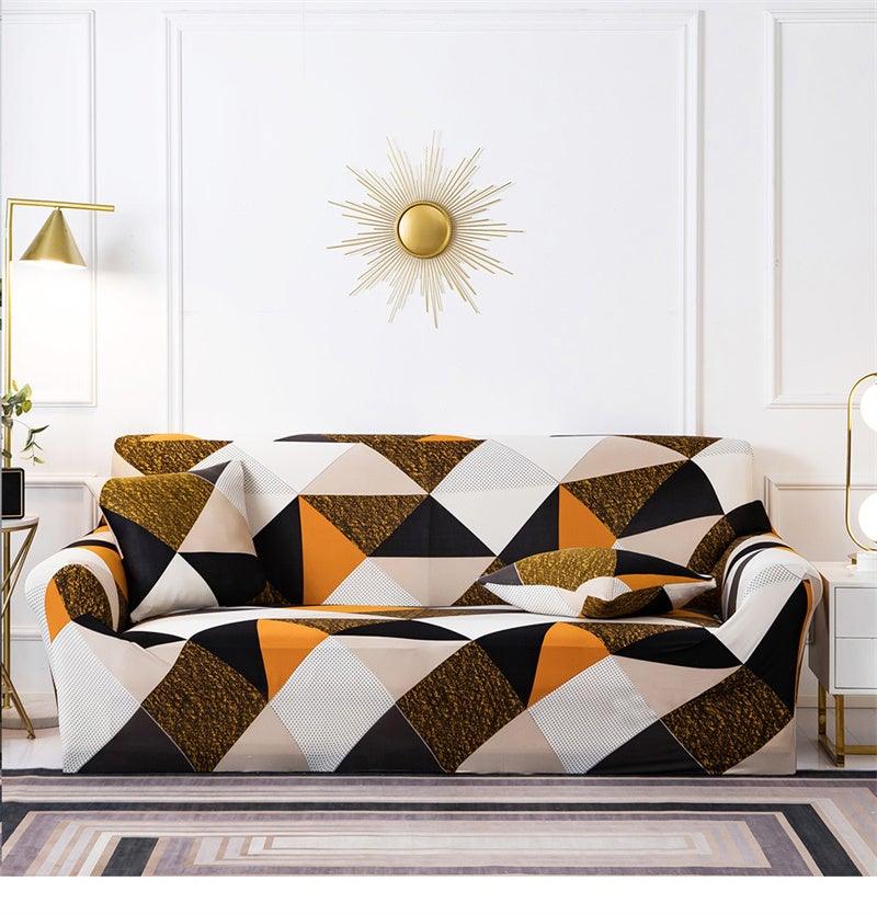 Geometric Sofa Covers Stretch Plaid Sofa Slipcovers for Living Room Elastic Sofa Cover Couch Armchair Cover Towel 1 2 3 4 Seater Slipcover For Sofas Loveseat Armchair Living Room Universal Furniture Stevvex