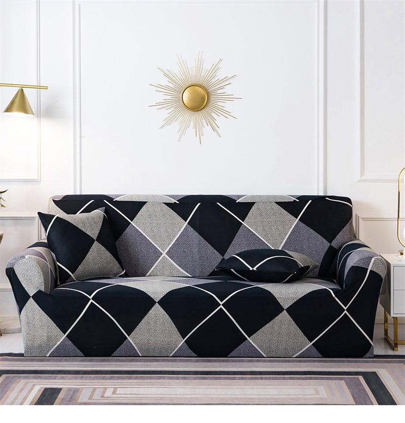 Geometric Sofa Covers Stretch Plaid Sofa Slipcovers for Living Room Elastic Sofa Cover Couch Armchair Cover Towel 1 2 3 4 Seater Slipcover For Sofas Loveseat Armchair Living Room Universal Furniture Stevvex