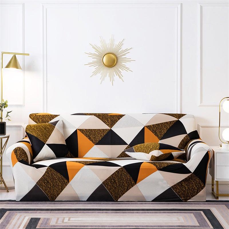 Geometric Sofa Covers Stretch Plaid Sofa Slipcovers for Living Room Elastic Sofa Cover Couch Armchair Cover Towel 1 2 3 4 Seater Slipcover For Sofas Loveseat Armchair Living Room Universal Furniture Stevvex