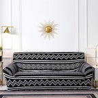 Geometric Sofa Covers Stretch Plaid Sofa Slipcovers for Living Room Elastic Sofa Cover Couch Armchair Cover Towel 1 2 3 4 Seater Slipcover For Sofas Loveseat Armchair Living Room Universal Furniture Stevvex