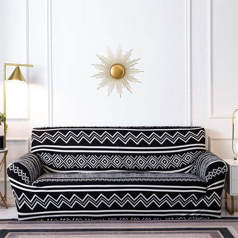 Geometric Sofa Covers Stretch Plaid Sofa Slipcovers for Living Room Elastic Sofa Cover Couch Armchair Cover Towel 1 2 3 4 Seater Slipcover For Sofas Loveseat Armchair Living Room Universal Furniture Stevvex