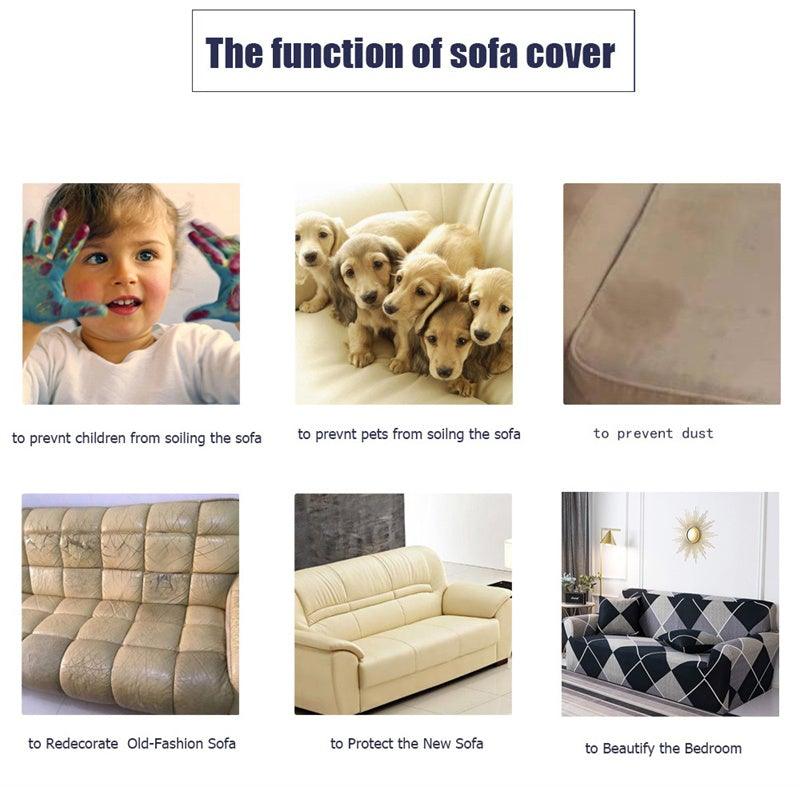 Geometric Sofa Covers Stretch Plaid Sofa Slipcovers for Living Room Elastic Sofa Cover Couch Armchair Cover Towel 1 2 3 4 Seater Slipcover For Sofas Loveseat Armchair Living Room Universal Furniture Stevvex