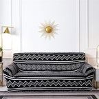 Geometric Sofa Covers Stretch Plaid Sofa Slipcovers for Living Room Elastic Sofa Cover Couch Armchair Cover Towel 1 2 3 4 Seater Slipcover For Sofas Loveseat Armchair Living Room Universal Furniture Stevvex