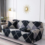 Geometric Sofa Covers Stretch Plaid Sofa Slipcovers for Living Room Elastic Sofa Cover Couch Armchair Cover Towel 1 2 3 4 Seater Slipcover For Sofas Loveseat Armchair Living Room Universal Furniture Stevvex