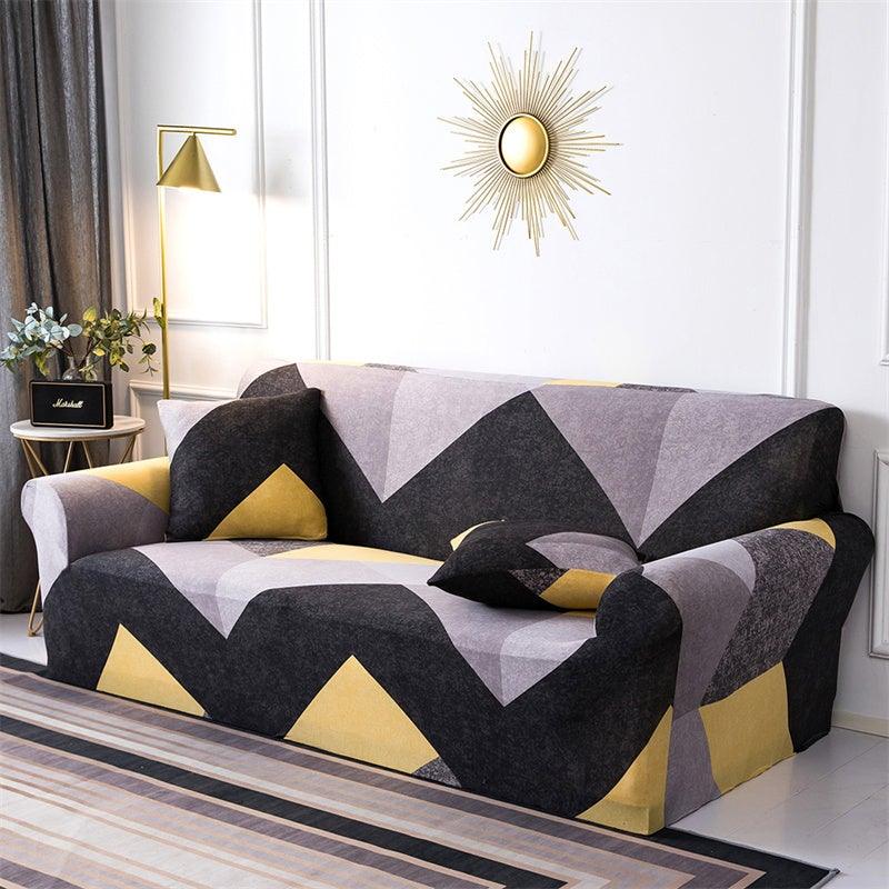 Geometric Sofa Covers Stretch Plaid Sofa Slipcovers for Living Room Elastic Sofa Cover Couch Armchair Cover Towel 1 2 3 4 Seater Slipcover For Sofas Loveseat Armchair Living Room Universal Furniture Stevvex