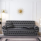 Geometric Sofa Covers Stretch Plaid Sofa Slipcovers for Living Room Elastic Sofa Cover Couch Armchair Cover Towel 1 2 3 4 Seater Slipcover For Sofas Loveseat Armchair Living Room Universal Furniture Stevvex