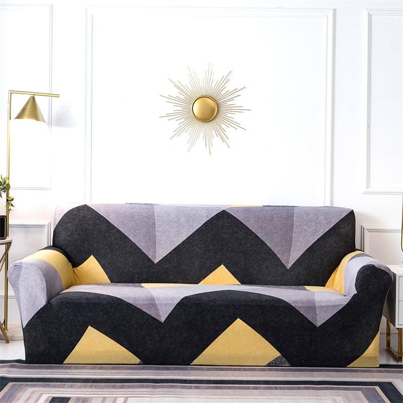 Geometric Sofa Covers Stretch Plaid Sofa Slipcovers for Living Room Elastic Sofa Cover Couch Armchair Cover Towel 1 2 3 4 Seater Slipcover For Sofas Loveseat Armchair Living Room Universal Furniture Stevvex