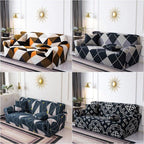 Geometric Sofa Covers Stretch Plaid Sofa Slipcovers for Living Room Elastic Sofa Cover Couch Armchair Cover Towel 1 2 3 4 Seater Slipcover For Sofas Loveseat Armchair Living Room Universal Furniture Stevvex