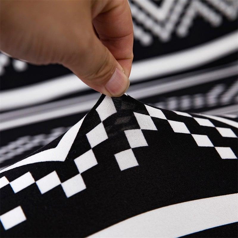 Geometric Sofa Covers Stretch Plaid Sofa Slipcovers for Living Room Elastic Sofa Cover Couch Armchair Cover Towel 1 2 3 4 Seater Slipcover For Sofas Loveseat Armchair Living Room Universal Furniture Stevvex