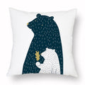 Geometry Cushion Cover Trees Cactus Bear Star Pattern Cushion Cover Pillowcase Cotton Pillow Sofa Throw White Printed Print Decorative Pillow Covers For Sofa Bed Sweet Home Decor Case 45x45CM Stevvex