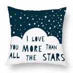Geometry Cushion Cover Trees Cactus Bear Star Pattern Cushion Cover Pillowcase Cotton Pillow Sofa Throw White Printed Print Decorative Pillow Covers For Sofa Bed Sweet Home Decor Case 45x45CM Stevvex