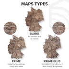 3D Germany Wooden Map Dark Walnut - SJB-DIAMOND ELITES