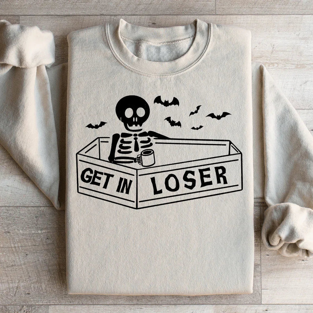 Get In Loser Halloween Sweatshirt Peachy Sunday