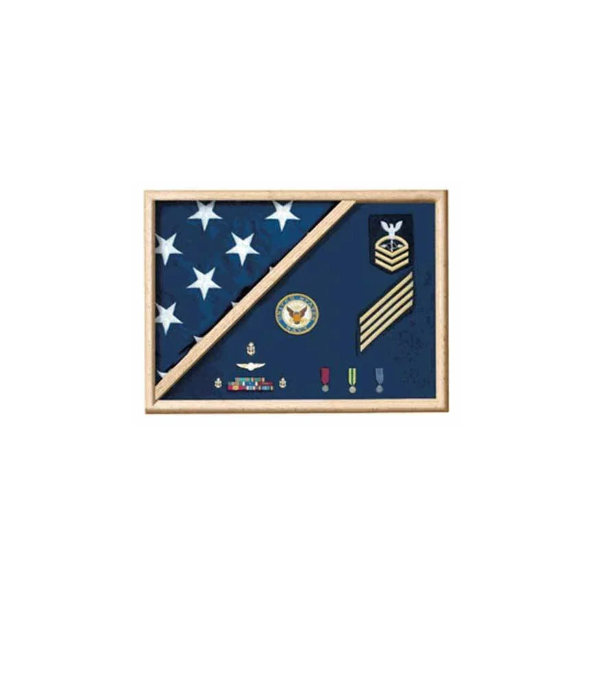 Memorial Flag Case - Folded Corner,  Memorial Flag Case The Military Gift Store