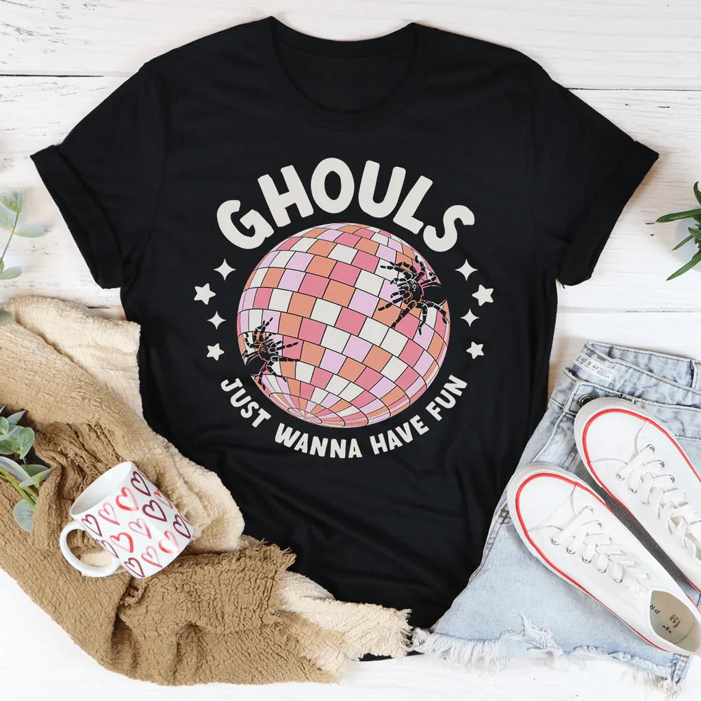 Ghouls Just Wanna Have Fun Retro Tee Peachy Sunday