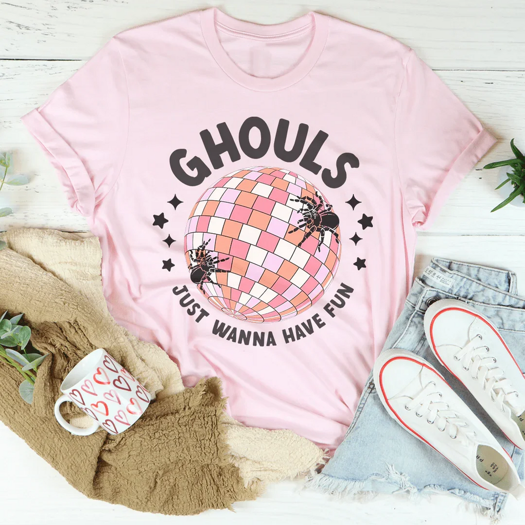 Ghouls Just Wanna Have Fun Retro Tee Peachy Sunday