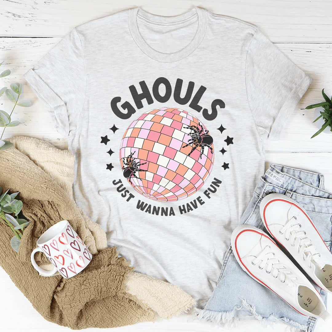 Ghouls Just Wanna Have Fun Retro Tee Peachy Sunday