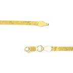 Unisex Solid 14K Gold 2.8mm Imperial Herringbone Chain Necklace Pi-Mart