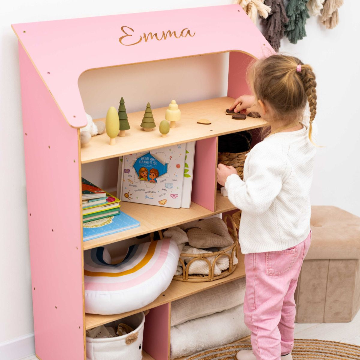 Pink Dollhouse Bookcase - SJB-DIAMOND ELITES