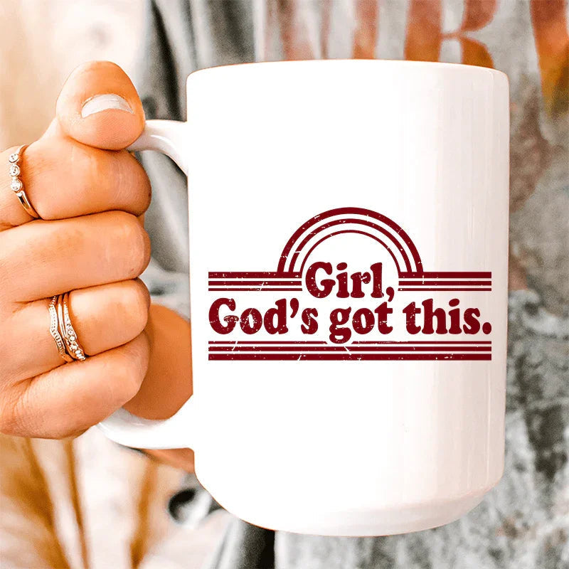 Girl God's Got This Ceramic Mug 15 oz Peachy Sunday