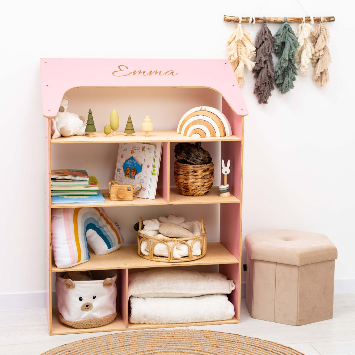 Pink Dollhouse Bookcase - SJB-DIAMOND ELITES