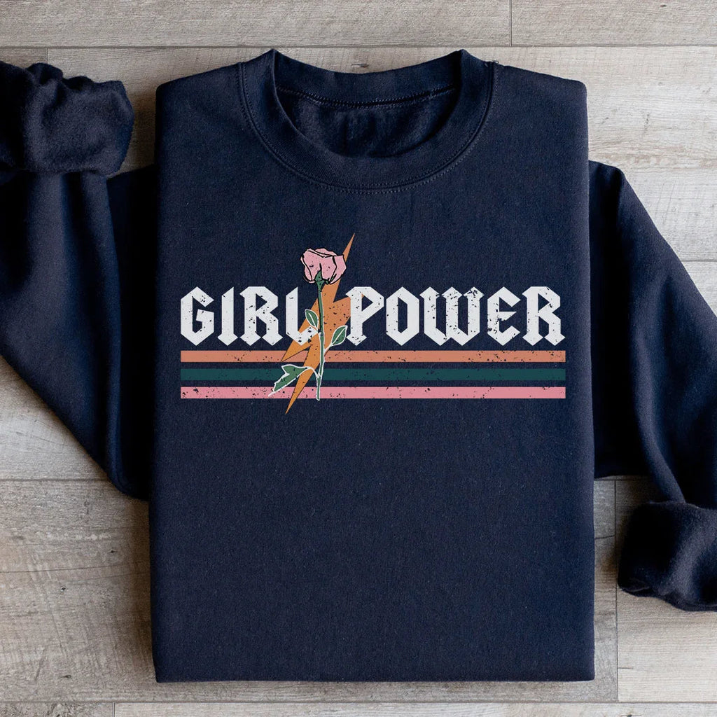 Girl Power Rose Sweatshirt Peachy Sunday