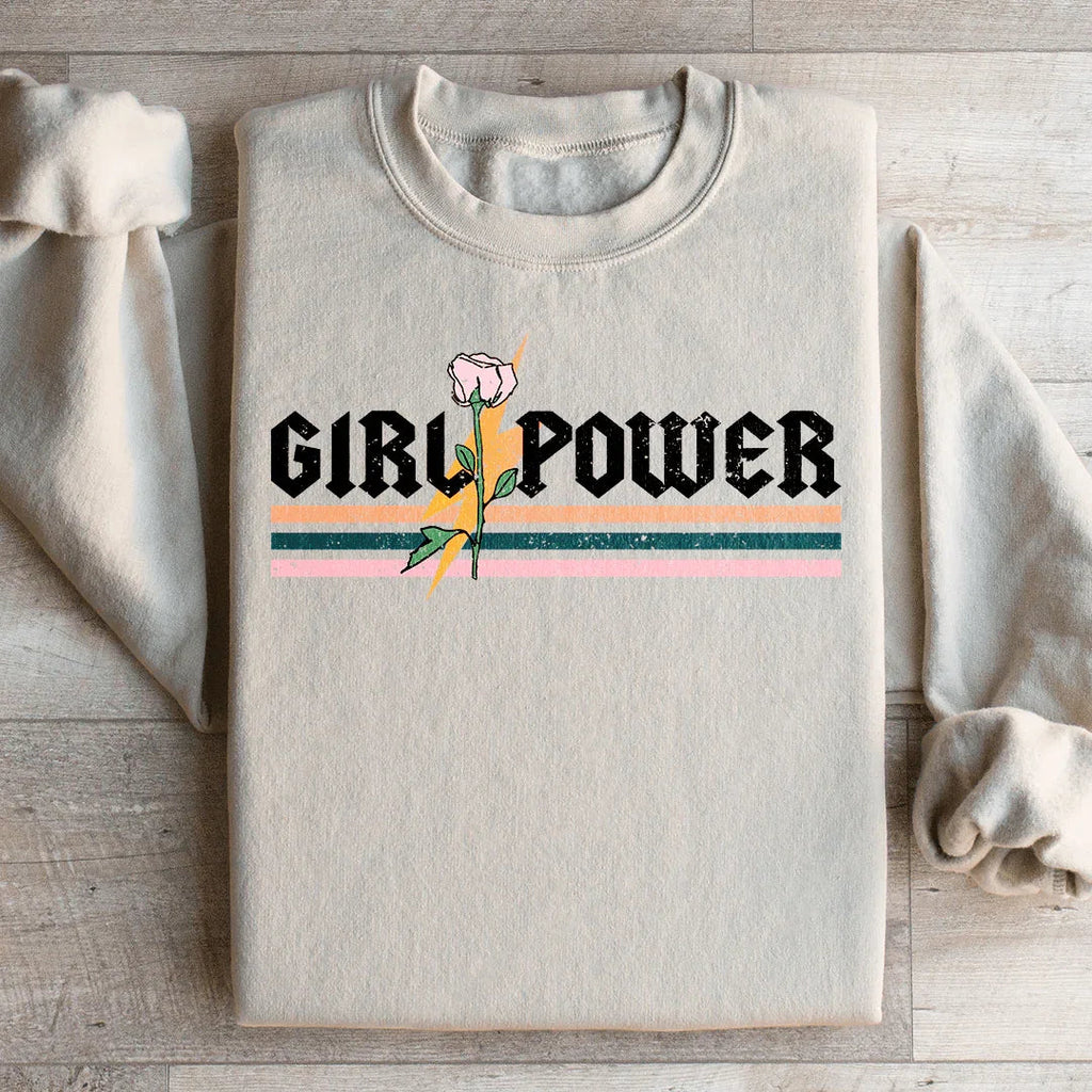 Girl Power Rose Sweatshirt Peachy Sunday