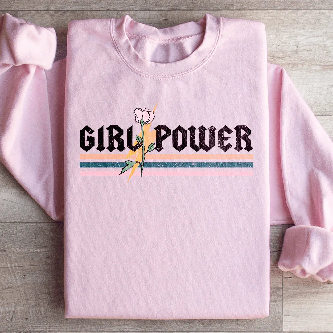 Girl Power Rose Sweatshirt Peachy Sunday