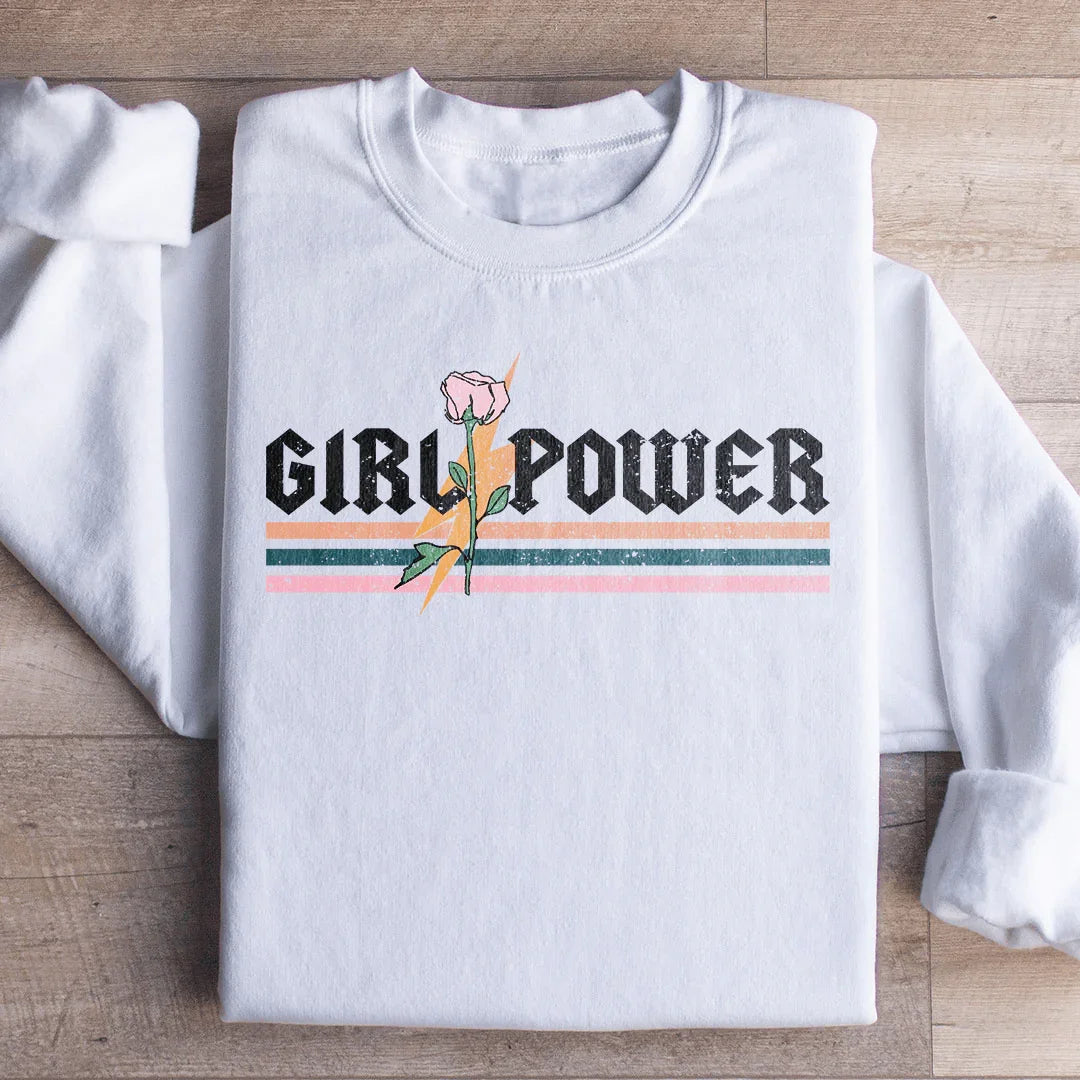 Girl Power Rose Sweatshirt Peachy Sunday