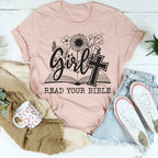 Girl Read Your Bible Tee Peachy Sunday
