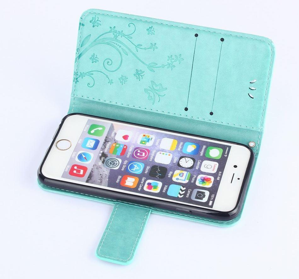 Girls Flip Wallet Case For iPhone 13 12 Mini Stand Leather Back Cover Cute Wallet Design PU Leather Phone Case For iPhone Stevvex