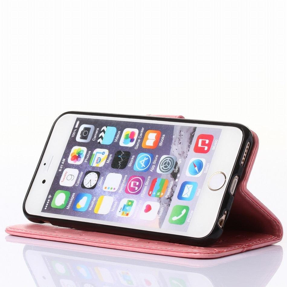 Girls Flip Wallet Case For iPhone 13 12 Mini Stand Leather Back Cover Cute Wallet Design PU Leather Phone Case For iPhone Stevvex