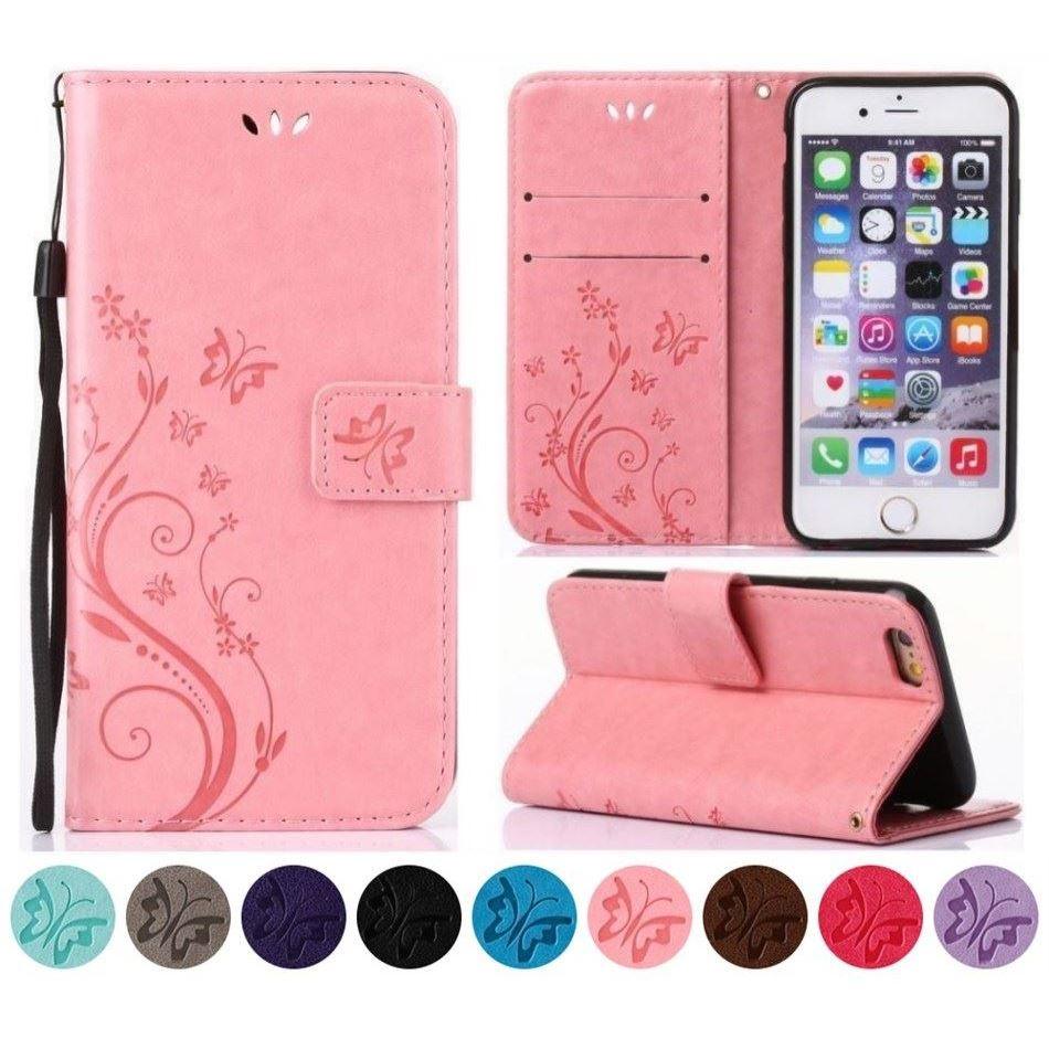 Girls Flip Wallet Case For iPhone 13 12 Mini Stand Leather Back Cover Cute Wallet Design PU Leather Phone Case For iPhone Stevvex