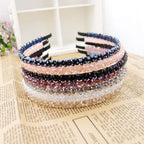 Girls Shiny Luxury Rhinestone Hair Band High Quality Diamond Pearls Hair Hoop Accessories for Women Crystal Headbands Ornaments