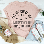 Giveadamnometer Tee Peachy Sunday