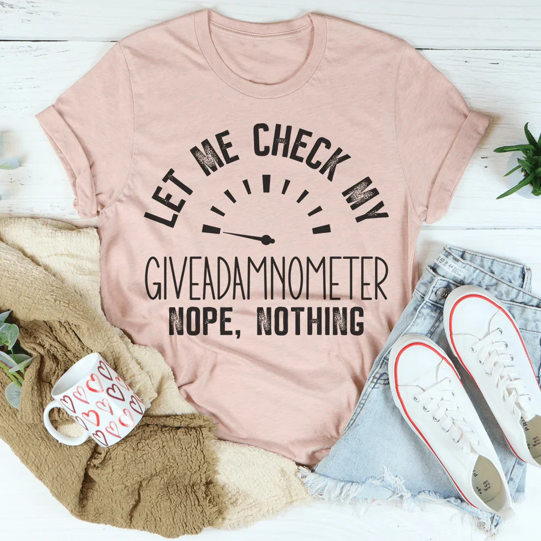 Giveadamnometer Tee Peachy Sunday